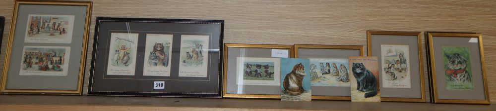 A collection of Louis Wain postcards